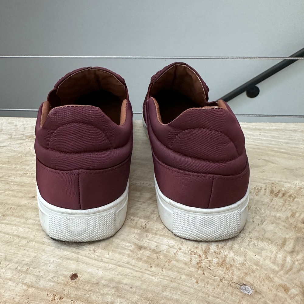 Steve Madden Burgundy Quilted Slip-On Sneakers | Size 9 - Picture 5 of 7